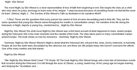 From Night By Elie Wiesel Quotes With Page Numbers Quotesgram