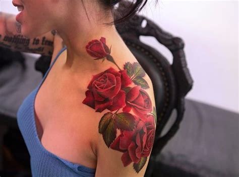 Tatuajes De【rosas En El Hombro】 【top 134 Fotos】 Rose Tattoos For Women Rose Tattoos Rose