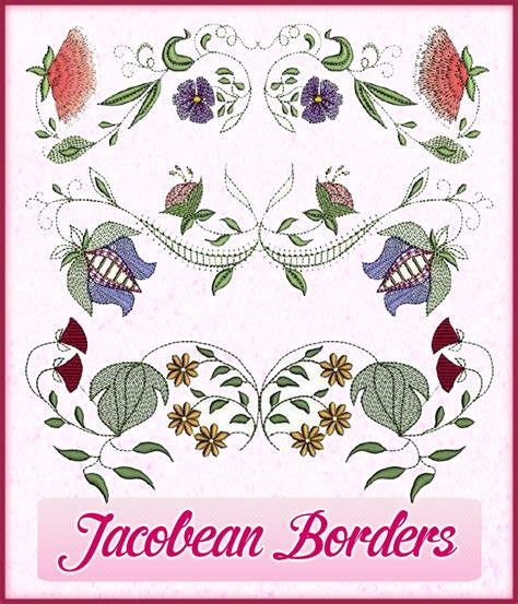 Jacobean Borders Jacobean Embroidery Embroidery Library Embroidery
