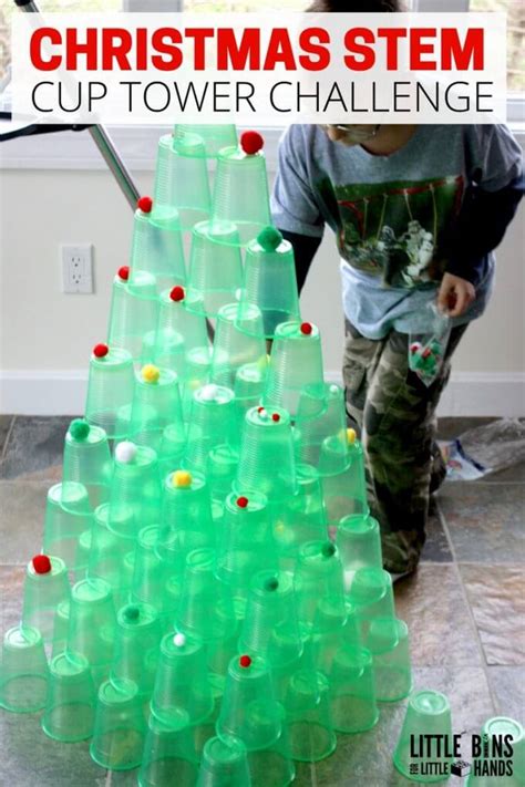 Your christmas cactus may bloom on it own, but if not, here's what to do. Christmas Cup Tower Challenge | Little Bins for Little Hands