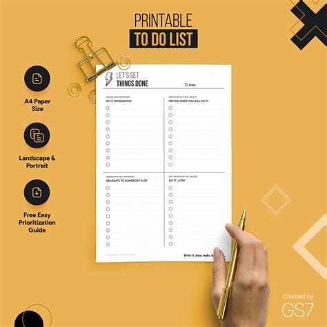Printable Prioritized To Do List