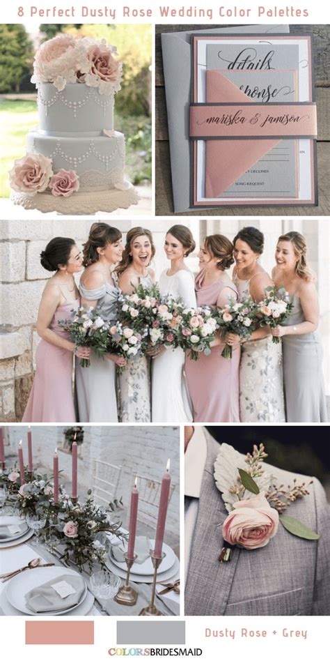 8 Perfect Dusty Rose Wedding Color Palettes For 2019 Colorsbridesmaid