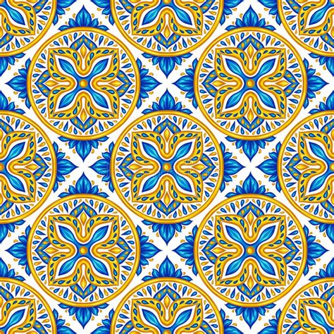 Moroccan Ceramic Tile Seamless Pattern Stock Vector Illustration Of