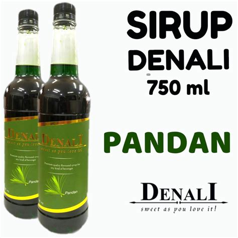 Denali Flavoured Syrup Pandan For Cafe Sirup Pandan Gourmet Kafe