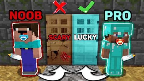 Minecraft Noob Vs Pro Which Door To Choose Baby Noob And Pro In