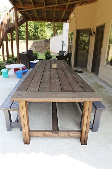 Extra Long Diy Outdoor Table Diy Patio Table Diy Outdoor Table