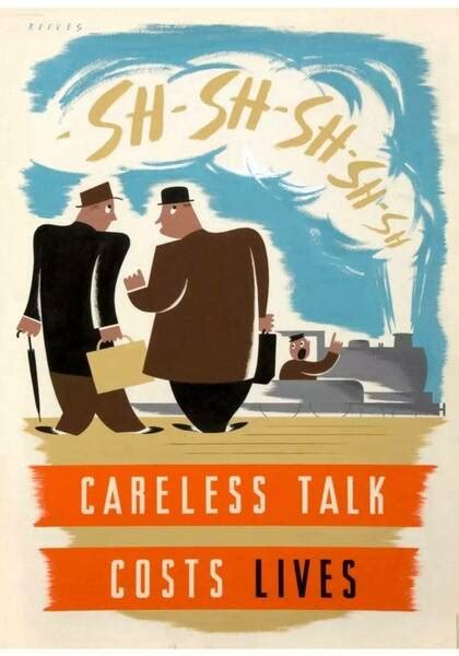 Ww Propaganda Poster Careless Talk Costs Lives Vinterior