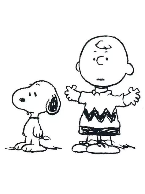 Snoopy And Charlie Brown Coloring Page Free Printable Coloring Pages