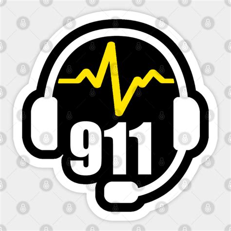 911 Dispatcher Headset 911 Dispatcher Sticker Teepublic