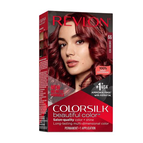 Revlon New Colorsilk Beautiful Permanent Hair Color No Mess Formula Cherry Red Pack
