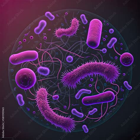 Pseudomonas Aeruginosa Bacteria Community A Medical Illustration Of