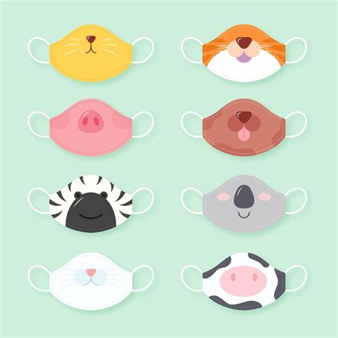 Although many people assume collecting art is only for millionaires, the truth. Animal face mask collection | Free Vector
