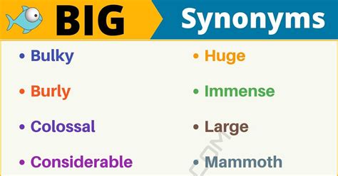 Physical condition, physiological condition, physiological state. Another Word for "Big" | 100+ Synonyms for "Big" with ...
