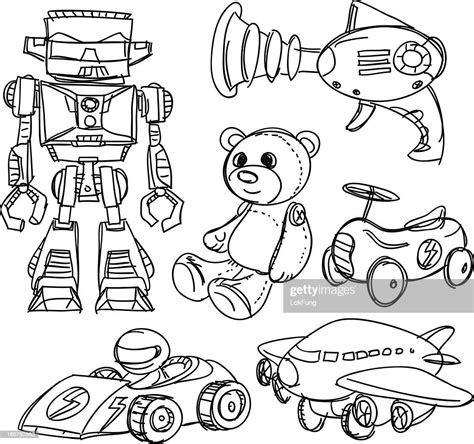 Toys Collection In Sketch Style High Res Vector Graphic Getty Images