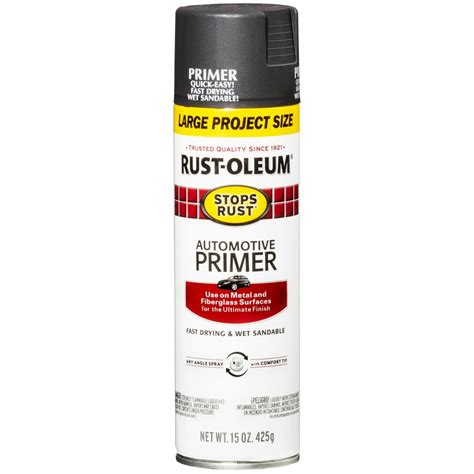 Dark Gray Rust Oleum Stops Rust Automotive Flat Primer Spray 15 Oz
