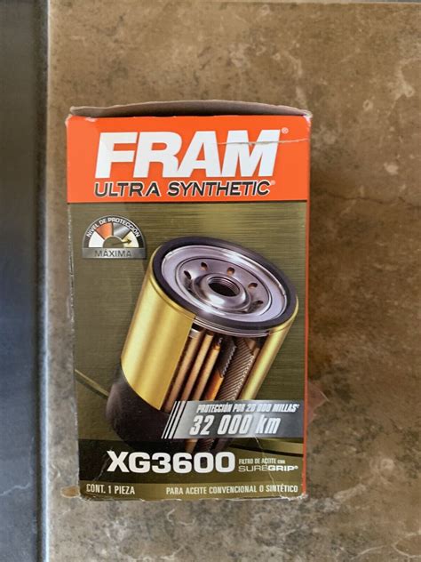 Fram Xg3600 Ultra Synthetic 20k Mile Change Interval Spin On Oil Filter