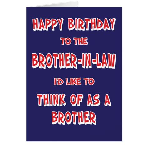 Funny Brother In Law Birthday Greeting Card