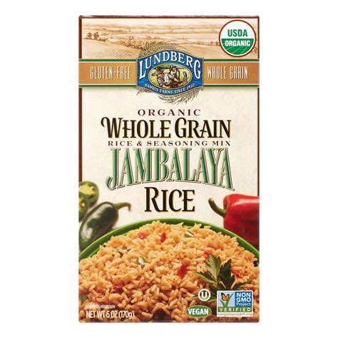 Lundberg Organic Whole Grain Rice And Seasoning Mix Jambalaya 6 Oz