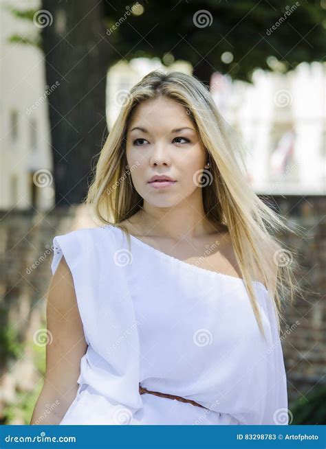 Gorgeous Blonde Girl Headshot Outdoors Stock Image Image Of Caucasian Model 83298783