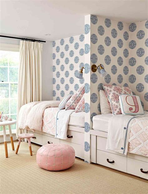 These shared bedroom ideas for small rooms double up on storage and