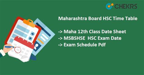 Get examination schedule for msbshse class 12th board exam 2020 with latest examination pattern and important the pdf of the maharashtra board hsc exam time table 2020 is also provided here for downloading purpose. Maharashtra Board HSC Time Table 2021 Arts Commerce ...