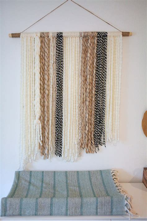 Macrame hanging shelves, macrame wall hanging boho yarn wall art tutorial on LMM | DIY Furniture and ...