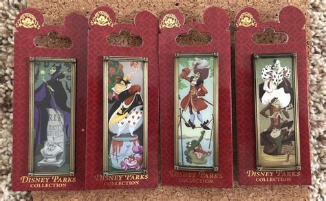 Disney Villains Haunted Mansion Stretching Portrait Pin Set Complete Set