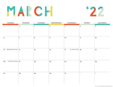 Printable Calendar Make Your Own And Colorful