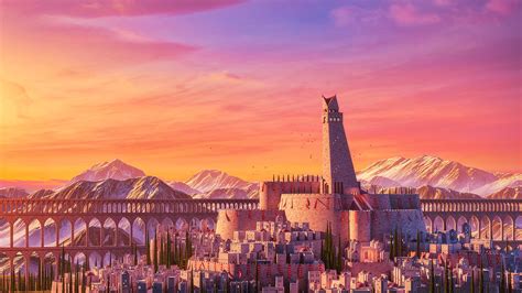 Wallpaper Landscape Sunset City Cityscape Anime Sky