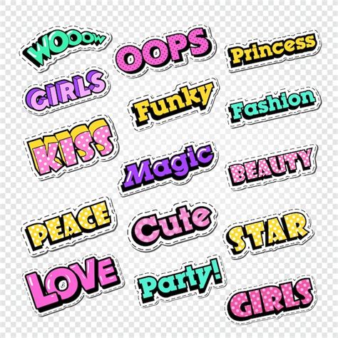 Premium Vector Collection Of Colorful Stickers