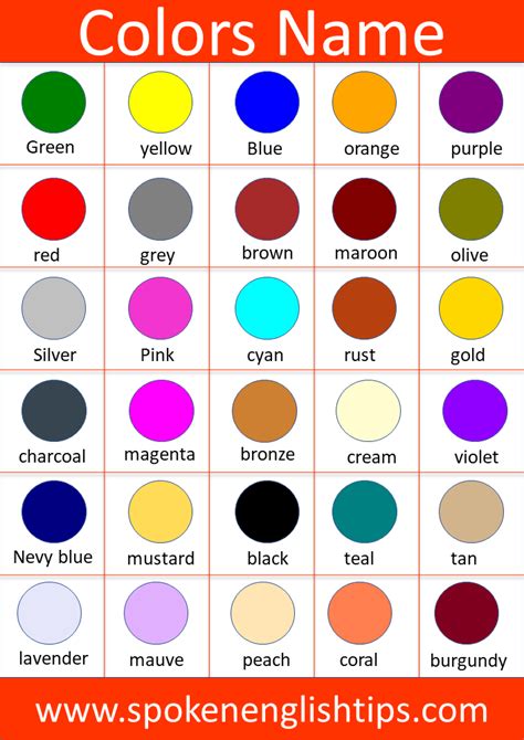 Are You Able To Find All Of The Colors Name In English Weve Created A