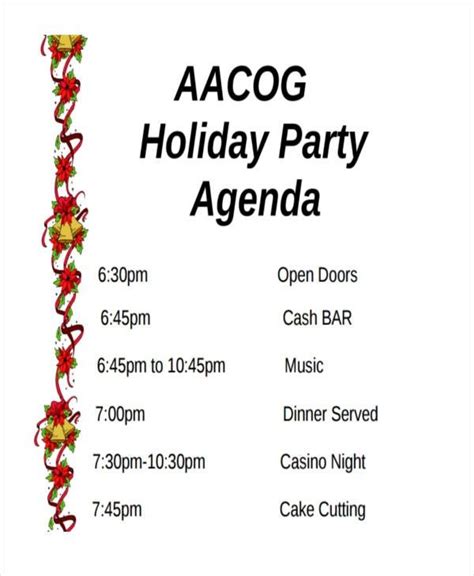 Holiday Meeting Agenda Template Five Facts That Nobody ...