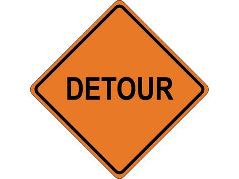 Detour Sign Clipart Best