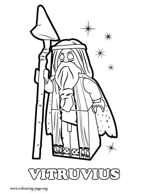 She is voiced by elizabeth banks in the film and lego dimensions and by jessica dicicco in the video game. The Lego Movie - Vitruvius, an ancient wizard coloring page