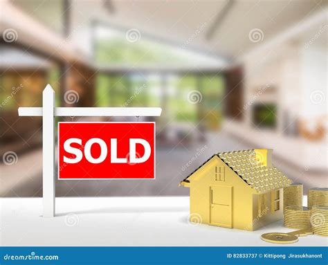 Sold House Sign Stock Image Image Of Sold Finance Mock 82833737