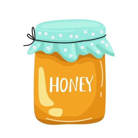 Isolated Vector Honey Jar And With Honey On White 11923252 Vector Art