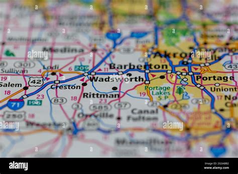 Wadsworth Ohio On A Map Hi Res Stock Photography And Images Alamy