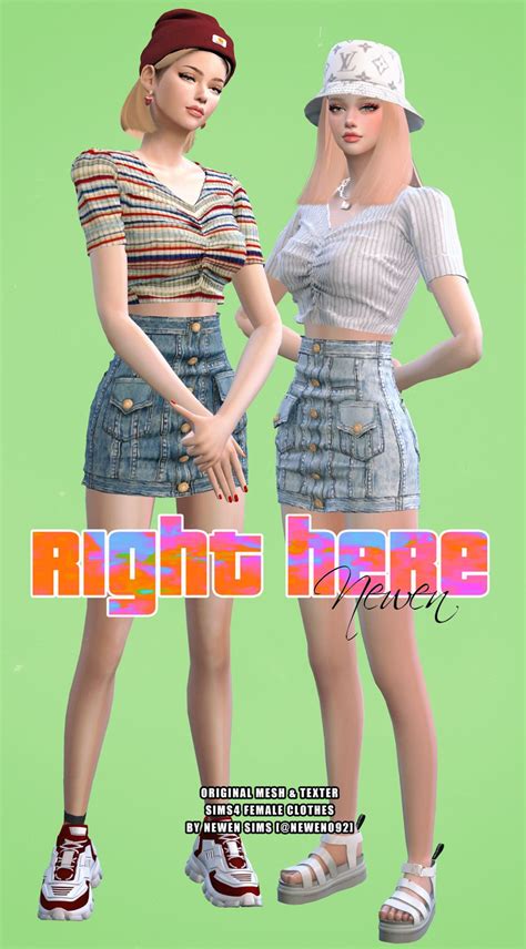 Button Skirt Sims 4 Clothing Sims House The Sims4 Maxis Match Knit