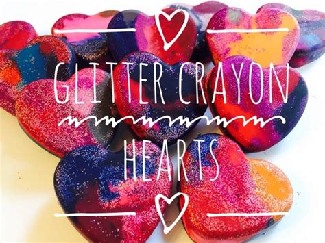 Glitter Heart Crayons Glitter On A Dime
