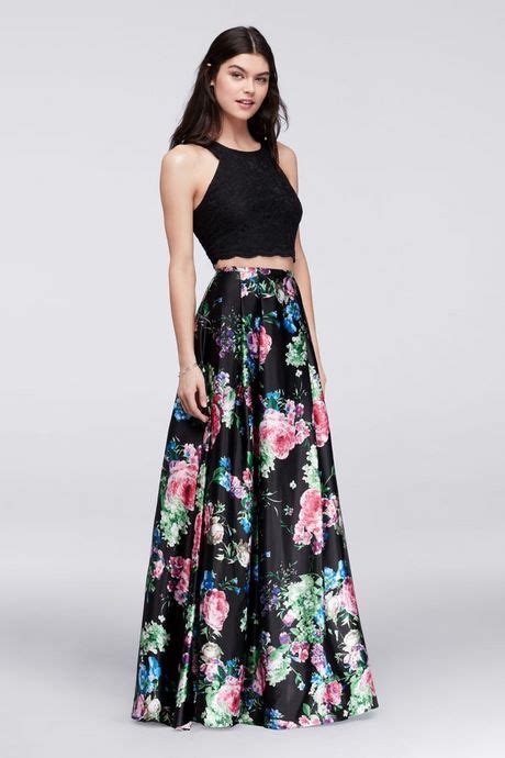 Floral Long Skirts With Crop Top