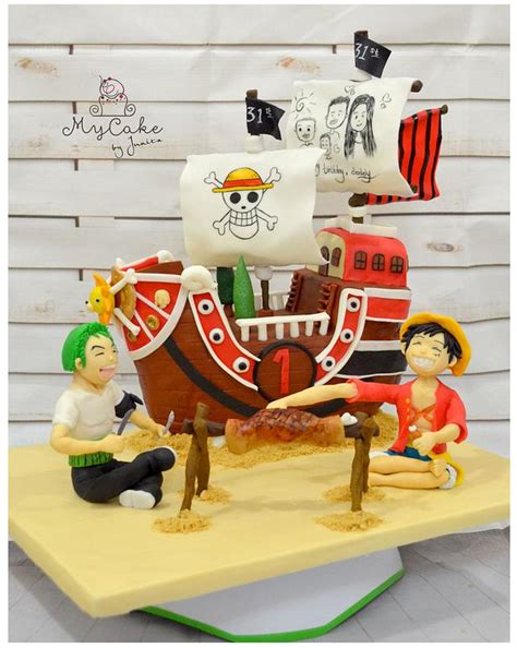 One Piece Thousand Sunny Ship Cake By Hopechan Cakesdecor