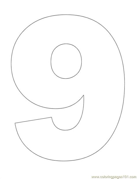 Number 9 Coloring Page Coloring Home
