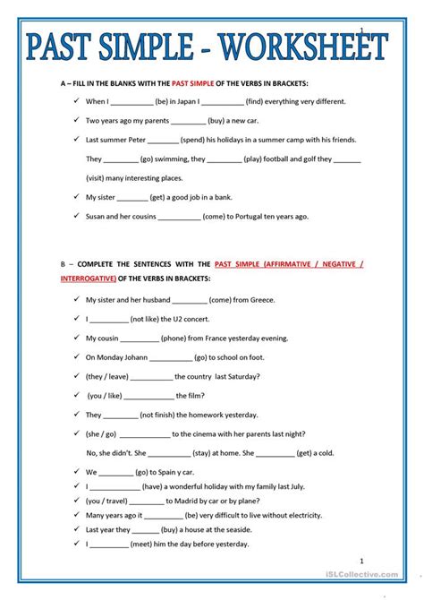 simple worksheet worksheet  esl printable