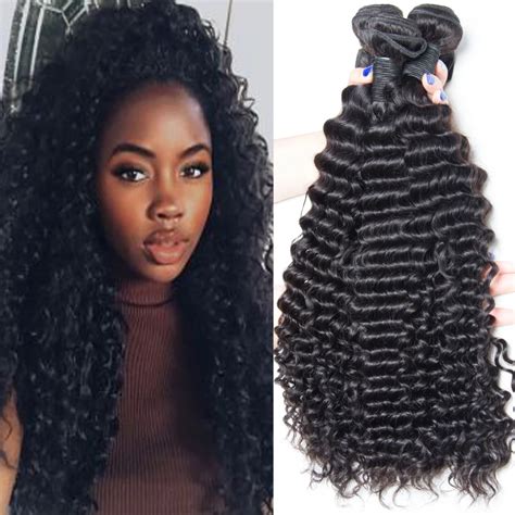 Buy 7a Brazilian Virgin Hair Deep Curly Weave 4 Bundle Human Hair Extension