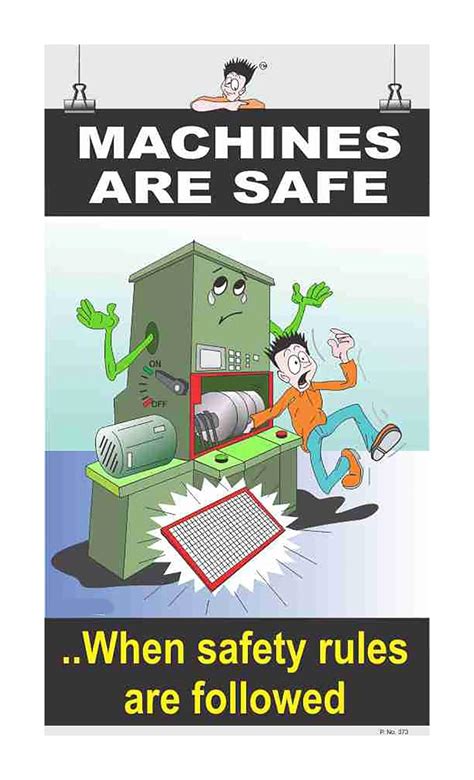 Posterkart Safety Poster Machine Safety Rules 66 Cm X 36 Cm X 1 Cm