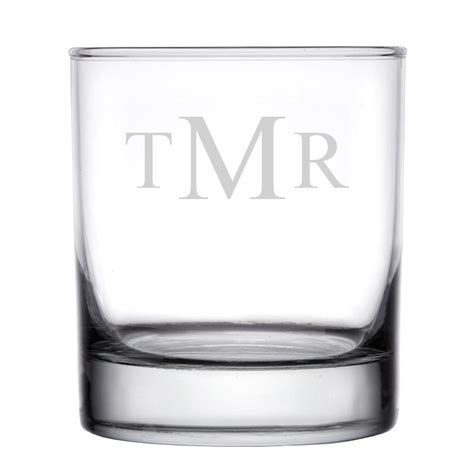 Personalized Rocks Old Fashioned Whiskey Glass Custom Engraved Traditional Monogram Northwest
