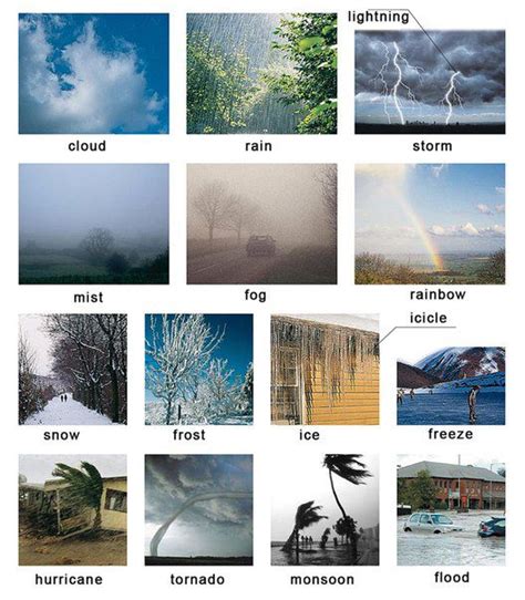 Weather And The Different Types Learning English