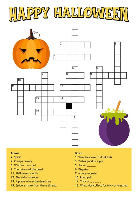 Halloween Printable Crossword Puzzles