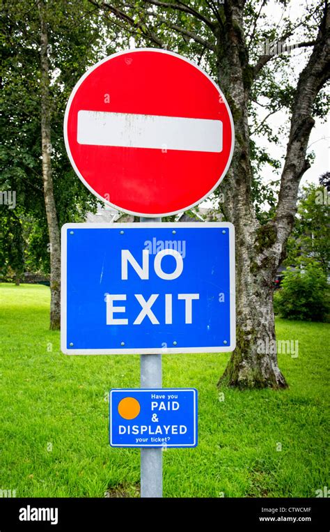 No Entry With No Exit Road Sign Stock Photo Alamy