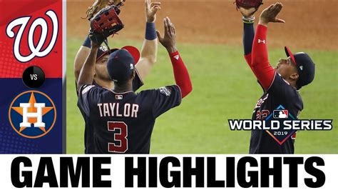 Nationals Ride 6 Run 7th To World Series Game 2 Win Nationals Astros Mlb Highlights Youtube